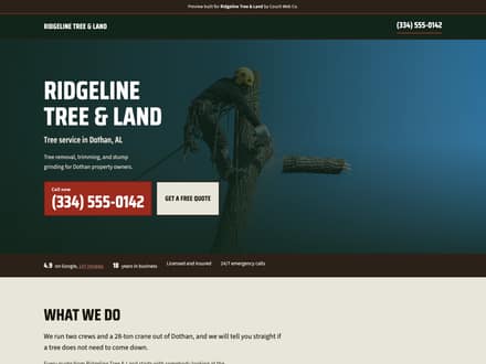 The Ridgeline Tree & Land site